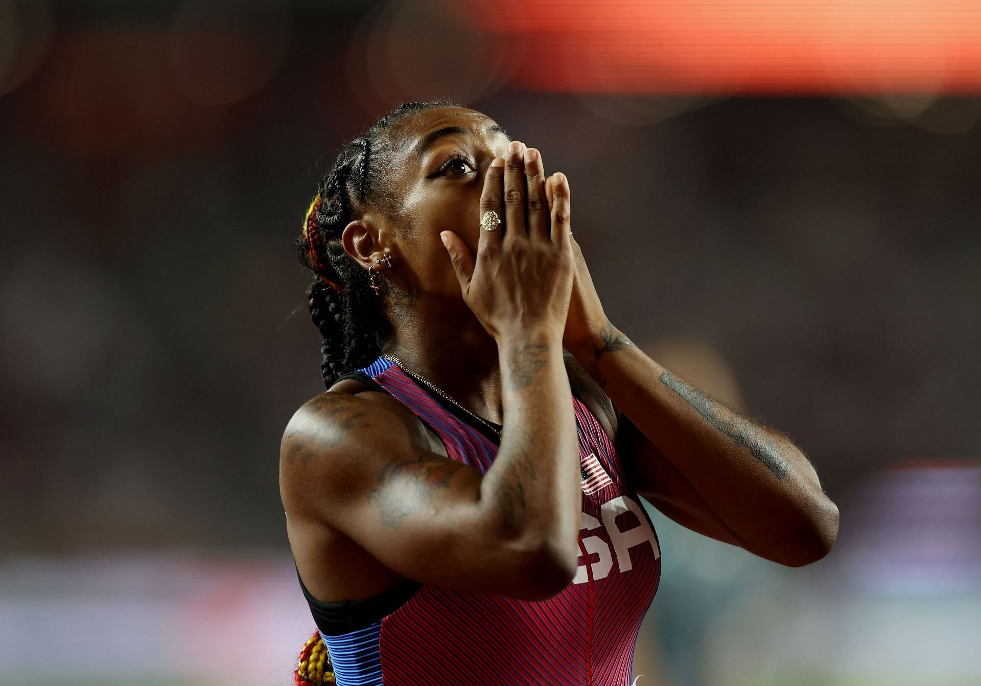 Sha'Carri Richardson at 2023 World Athletics Championships (Photo: Steph Chambers/Getty Images)